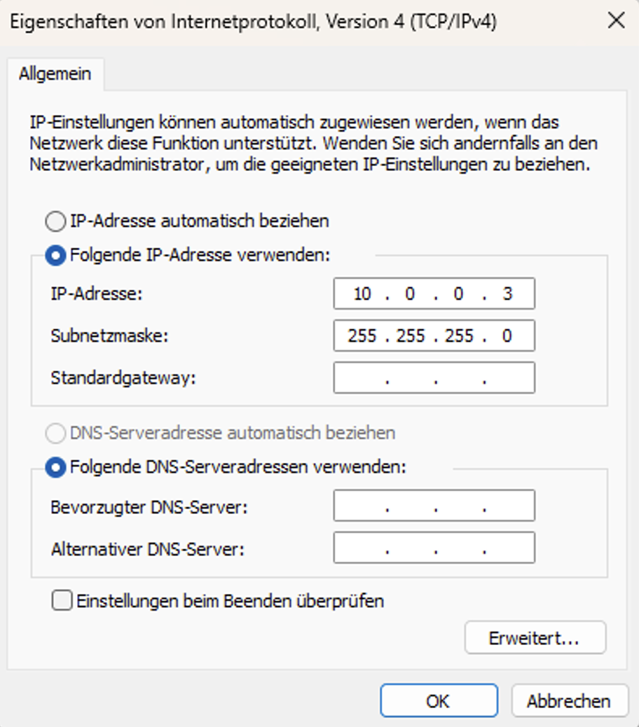 Legacy Windows Network Settings
