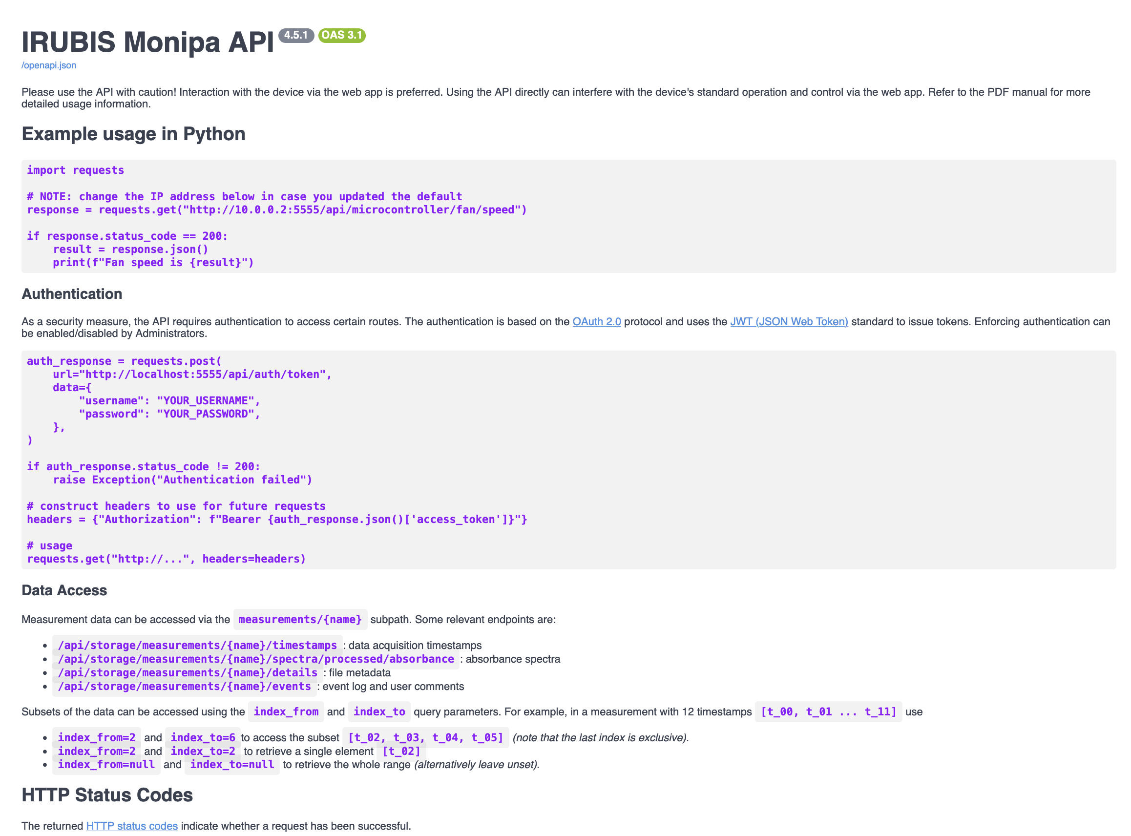 Swagger Documentation